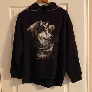 Wolfpack Moon Hoodie Black